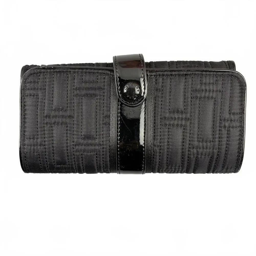 Vera Bradley Black Quilted Women's Wallet with Patent Leather Strap